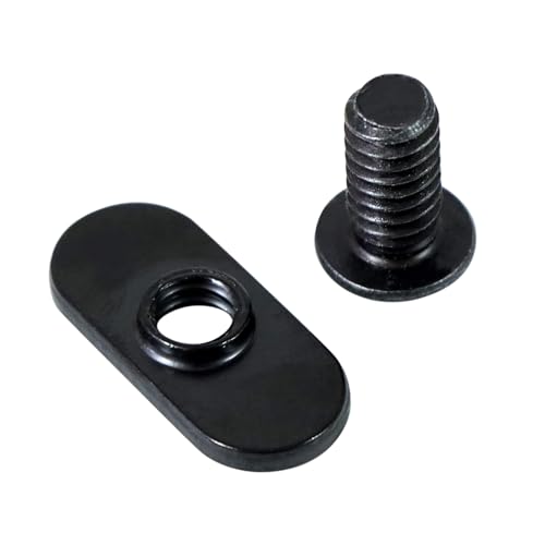 T-nuty |   1/4″-2 Środkowy T-Nut do Ekonomicznych Zsuwów dla Toru T z Śrubą 1/4″-2 x 1/2″, Zastosowanie dla Ekstrudowanych Aluminium Serii 1 lub 1”, 2 Paczki (Czarny)