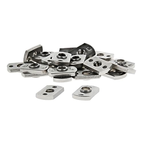 T-nuty |   8020, 3686, 15 Seria Stal Nierdzewna Ss 1/4-20 Centralne Wsuń W Ekonomiczne Nakrętki T Akcesoria do Ekstrudowanych Aluminium 1.5″ (25 Pak)