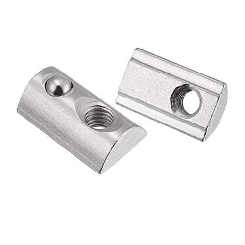 T-nuty |   Wkręt M6 T do profilu aluminiowego Roll-In Spring, elastyczne nakrętki kulkowe do profilu aluminiowego serii 4040, odpowiednie do profilu aluminiowego z głębokością rowka 8 mm, opakowanie 12 sztuk.