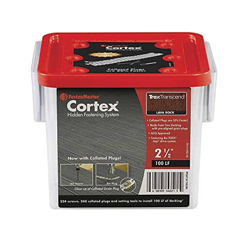 Zestawione elementy złączne |   Fastenmaster Collated Cortex do desek Trex Transcend Lava Rock z wkrętami 2-1/2″ na 1 stopę liniową